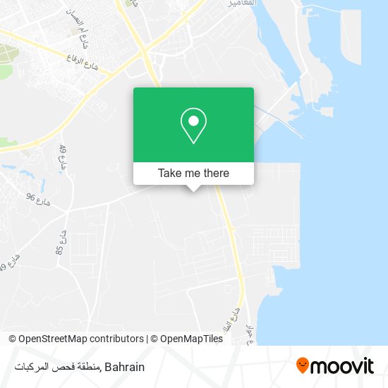 منطقة فحص المركبات map