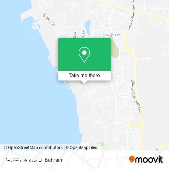 إل إس برجر وشاورما map