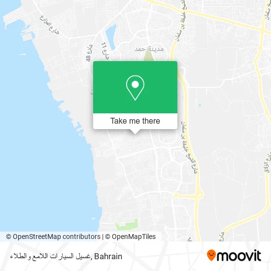 غسيل السيارات اللامع والطلاء map