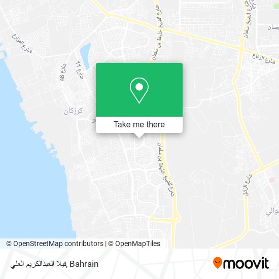 فيلا العبدالكريم العلي map