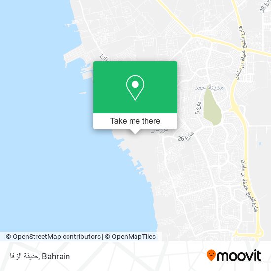 حديقة الزفا map