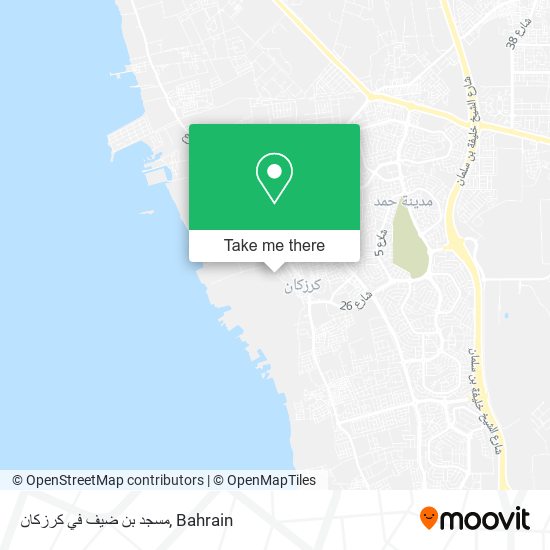 مسجد بن ضيف في كرزكان map