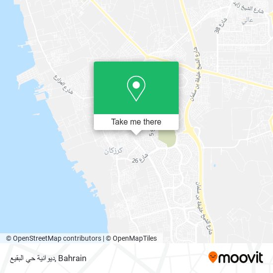 ديوانية حي البقيع map