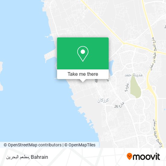 مطعم البحرين map
