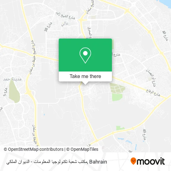 مكتب شعبة تكنولوجيا المعلومات - الديوان الملكي map