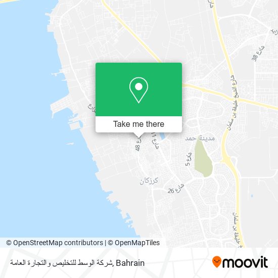 شركة الوسط للتخليص والتجارة العامة map