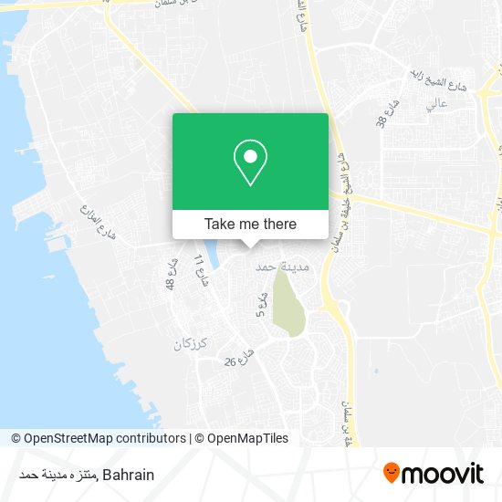 متنزه مدينة حمد map