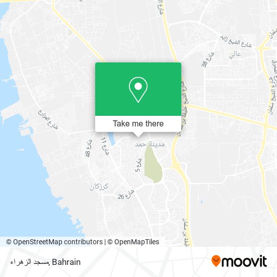 مسجد الزهراء map