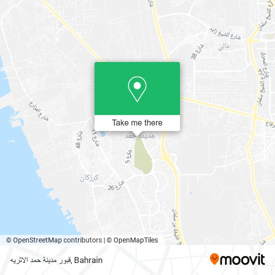 قبور مدينة حمد الاثريه map
