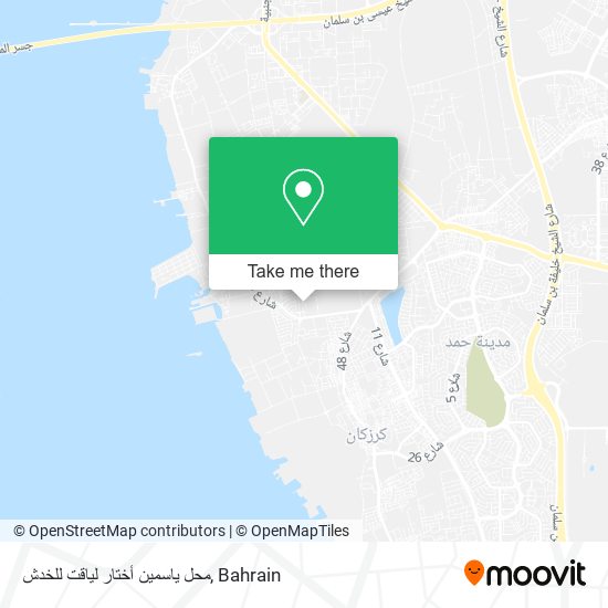 محل ياسمين أختار لياقت للخدش map