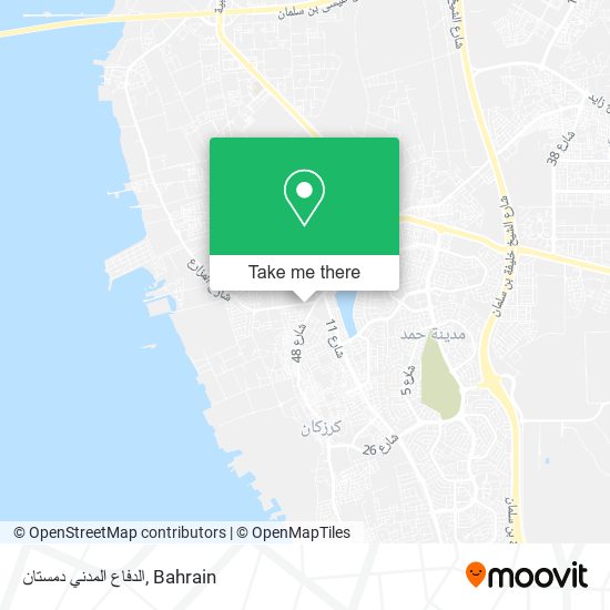 الدفاع المدني دمستان map