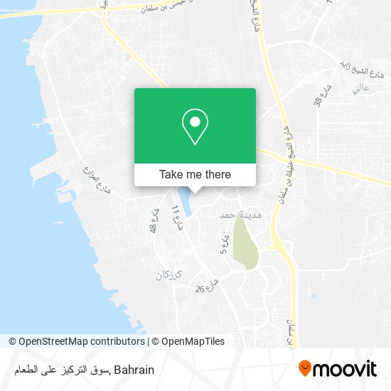 سوق التركيز على الطعام map