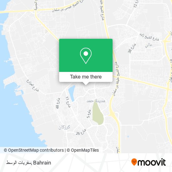 سفريات الوسط map