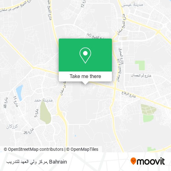 مركز ولي العهد للتدريب map