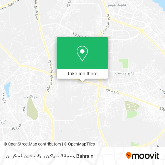 جمعية المستهلكين والاقتصاديين العسكريين map