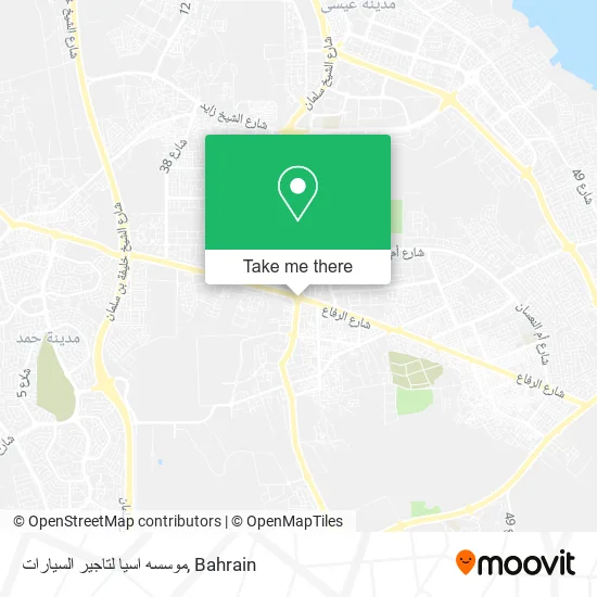 موسسه اسيا لتاجير السيارات map