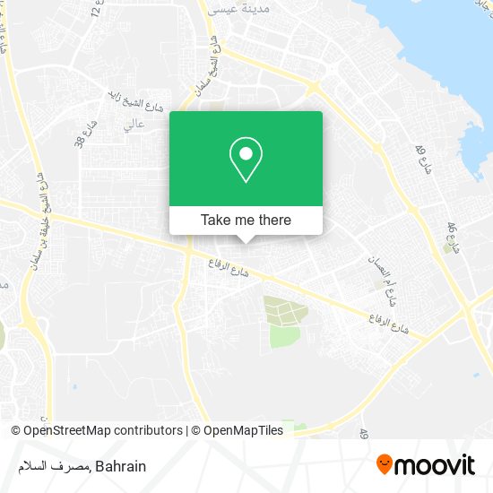 مصرف السلام map