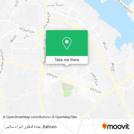 عيادة الدكتور إسراء سلايس map