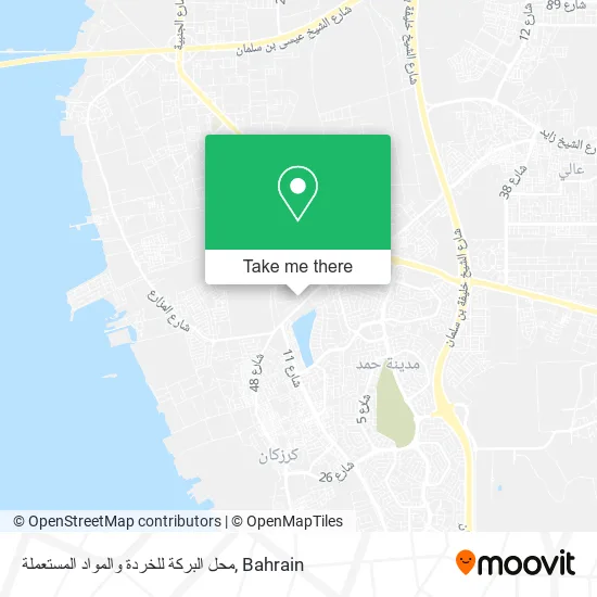 محل البركة للخردة والمواد المستعملة map