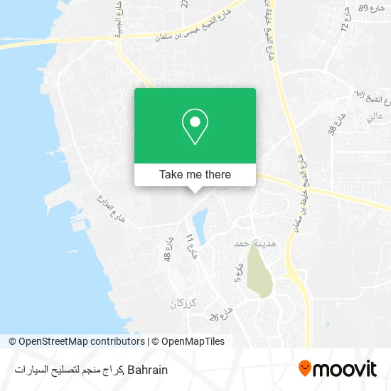 كراج منجم لتصليح السيارات map