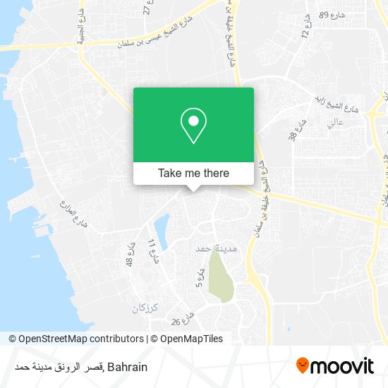 قصر الرونق مدينة حمد map