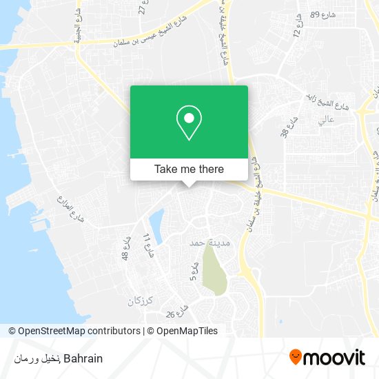 نخيل ورمان map