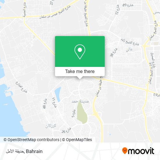 حديقة الأمل map