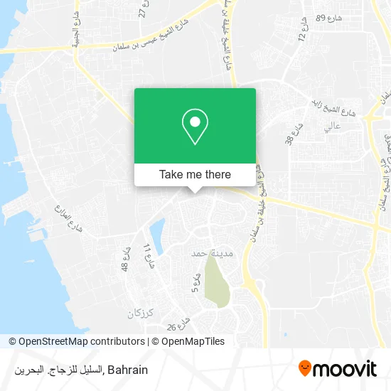 السليل للزجاج. البحرين map