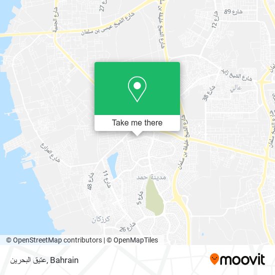 عتيق البحرين map