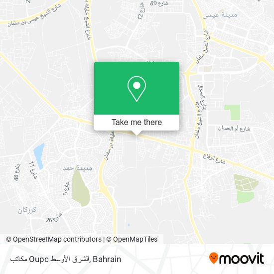 مكاتب Oupc الشرق الأوسط map