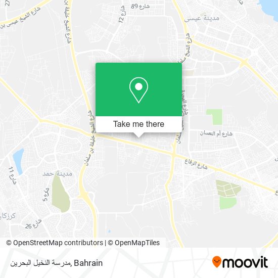 مدرسة النخيل البحرين map