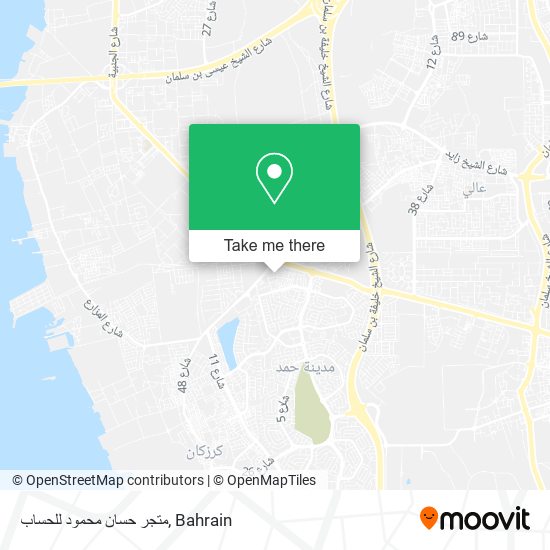 متجر حسان محمود للحساب map