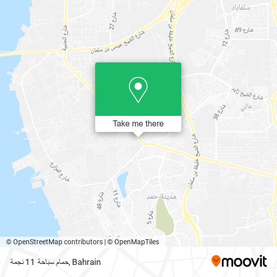 حمام سباحة 11 نجمة map