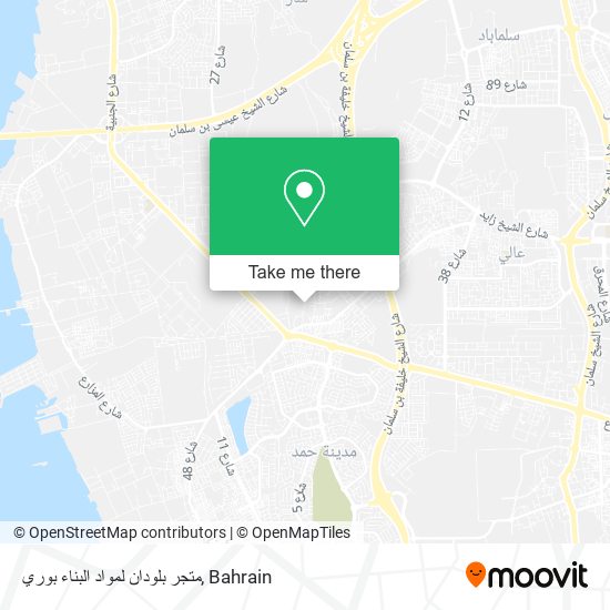 متجر بلودان لمواد البناء بوري map