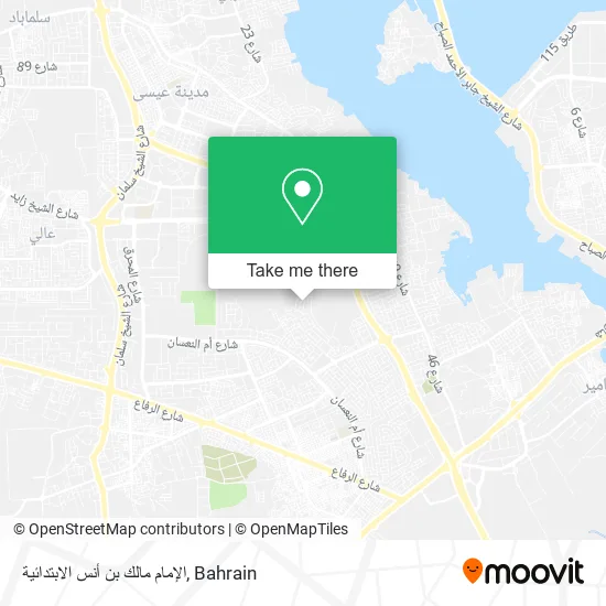 الإمام مالك بن أنس الابتدائية map