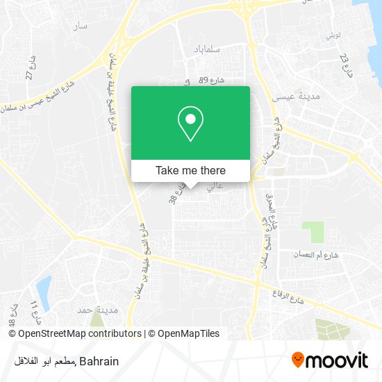 مطعم ابو الفلافل map
