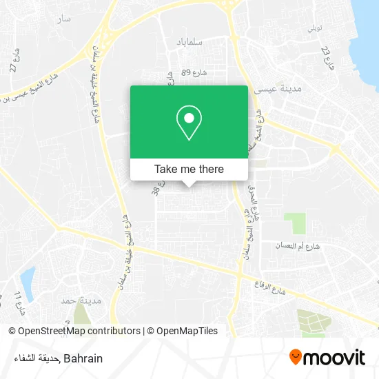 حديقة الشفاء map