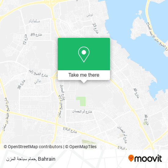 حمام سباحة المزن map