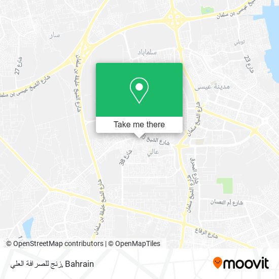 زنج للصرافة العلي map