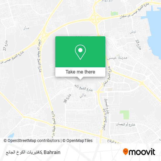 كافتيريات الكوخ الجائع map