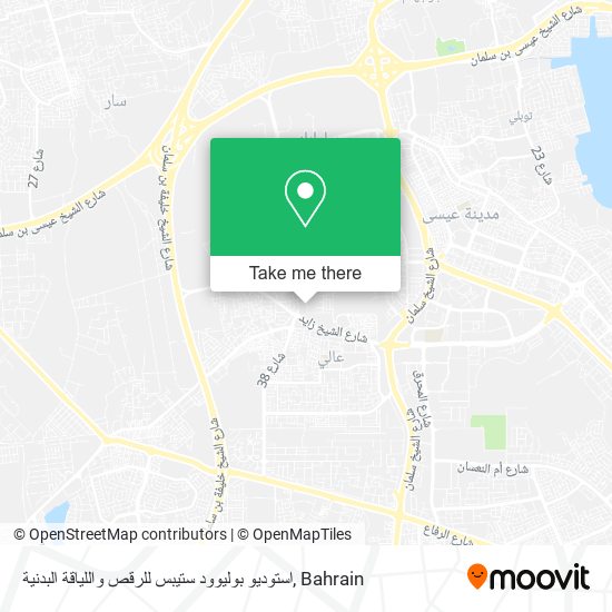 استوديو بوليوود ستيبس للرقص واللياقة البدنية map