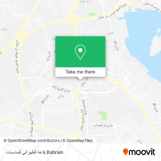 قاعة الظهراني للمناسبات map