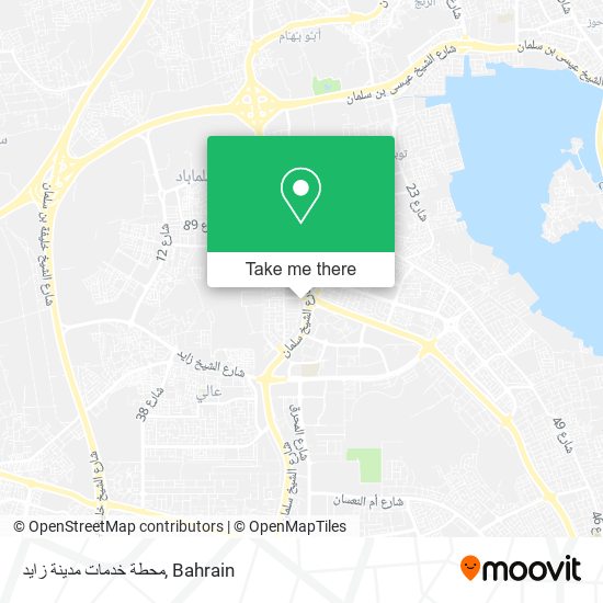 محطة خدمات مدينة زايد map