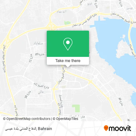 الدفاع المدني بلدة عيسى map
