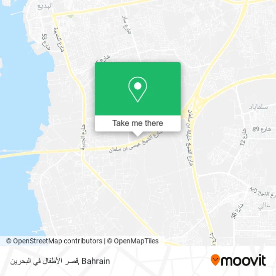 قصر الأطفال في البحرين map