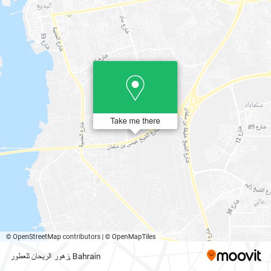 زهور الريحان للعطور map