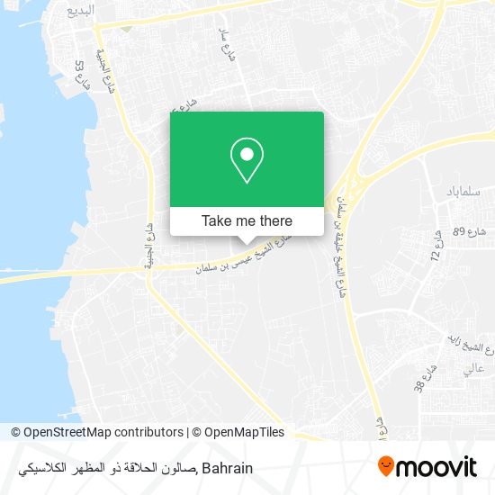 صالون الحلاقة ذو المظهر الكلاسيكي map