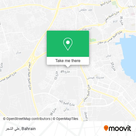علي الشجر map