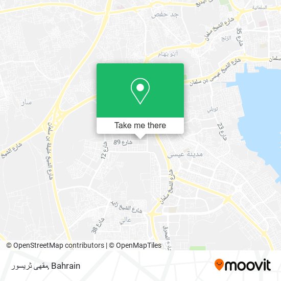 مقهى ثريسور map