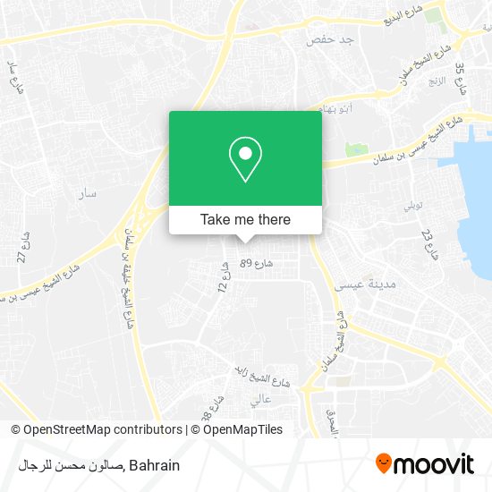 صالون محسن للرجال map